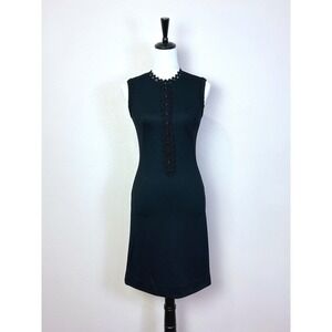 Betty Barclay 70s Vintage Sleeveless Black Knee Length Dress MEDIUM Union Mad